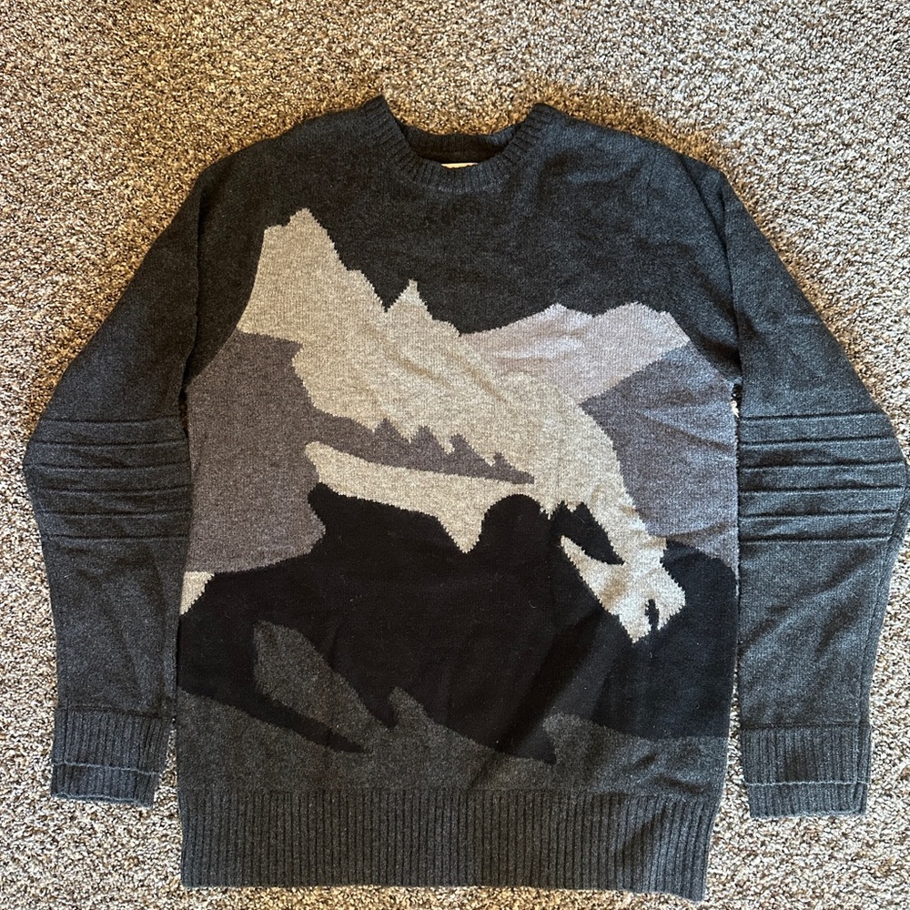 Alps & Meters Ski Race Knit Wasatch crew neck sweater